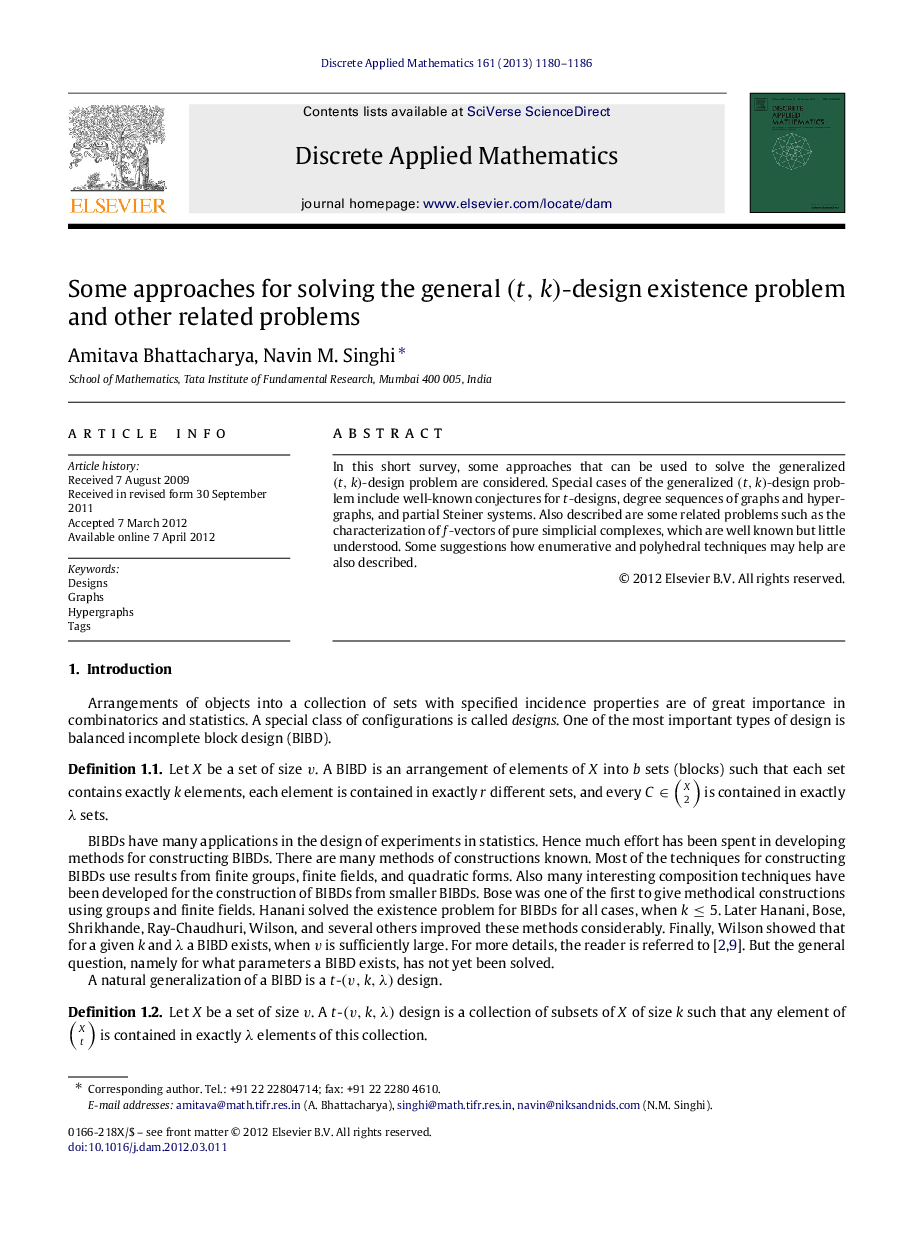 Some approaches for solving the general (t,k)(t,k)-design existence problem and other related problems