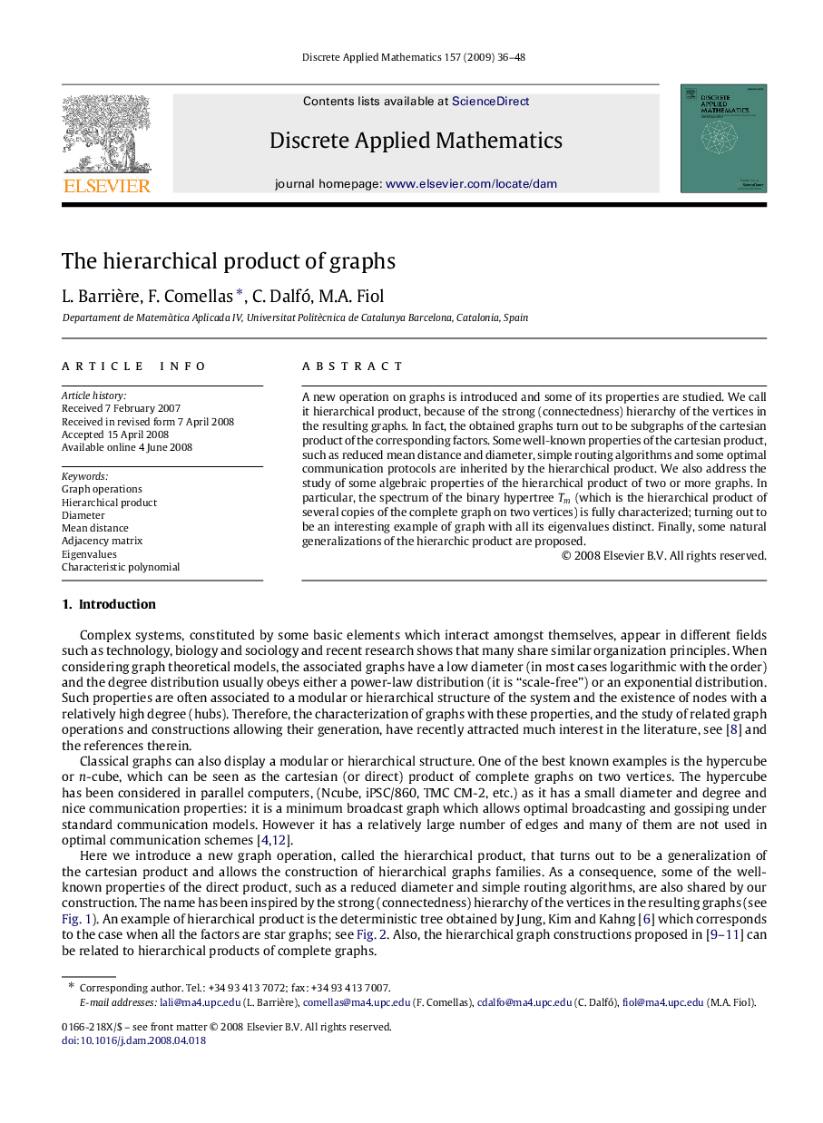 The hierarchical product of graphs