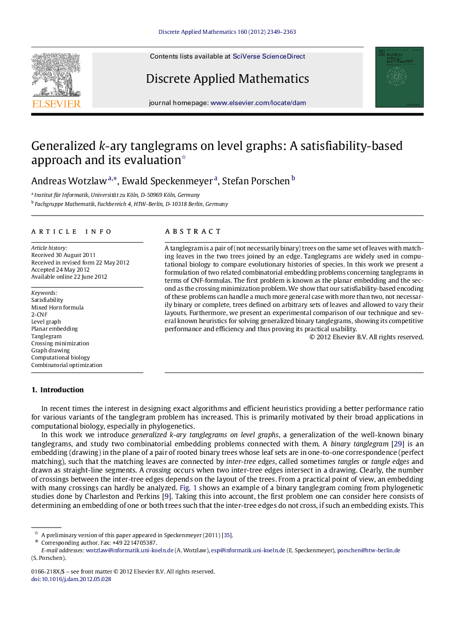 Generalized kk-ary tanglegrams on level graphs: A satisfiability-based approach and its evaluation 