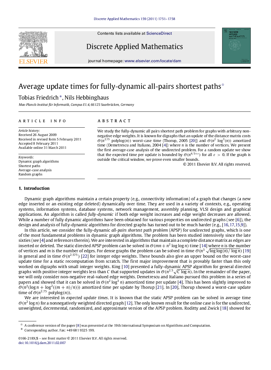 Average update times for fully-dynamic all-pairs shortest paths 