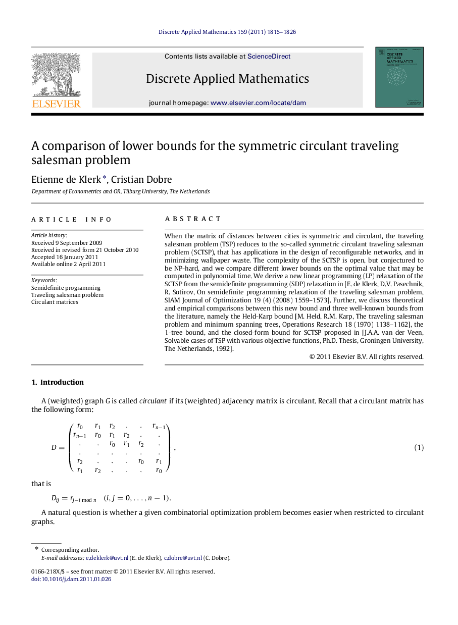 A comparison of lower bounds for the symmetric circulant traveling salesman problem