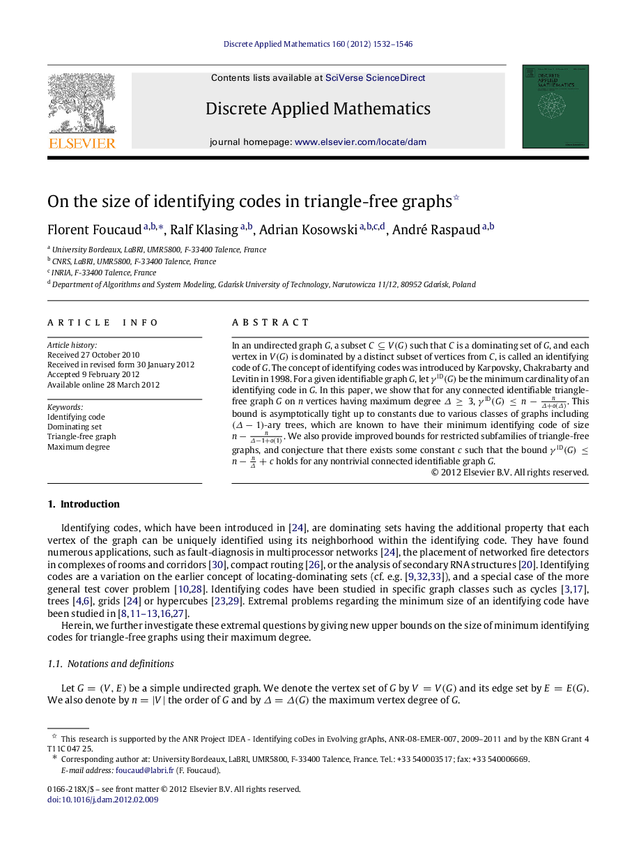 On the size of identifying codes in triangle-free graphs 