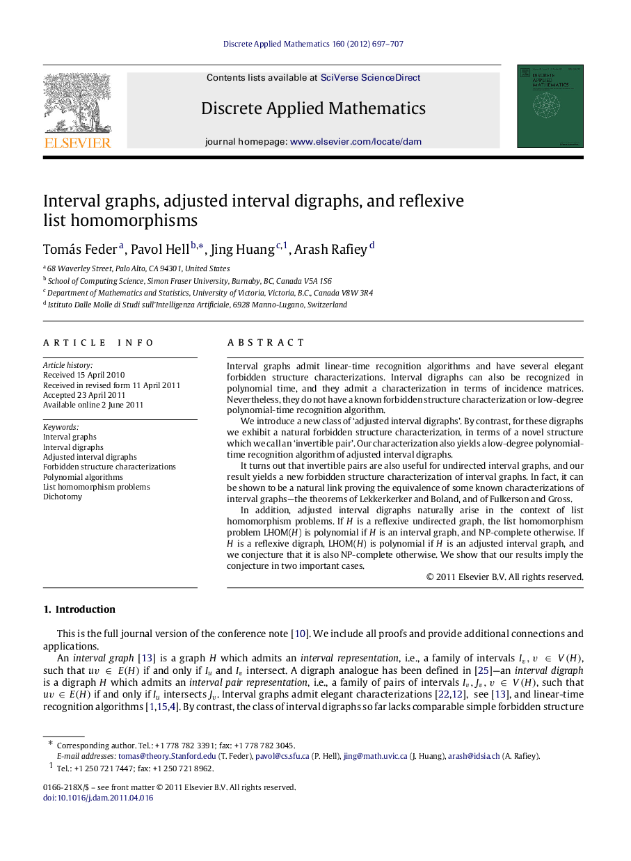 Interval graphs, adjusted interval digraphs, and reflexive list homomorphisms