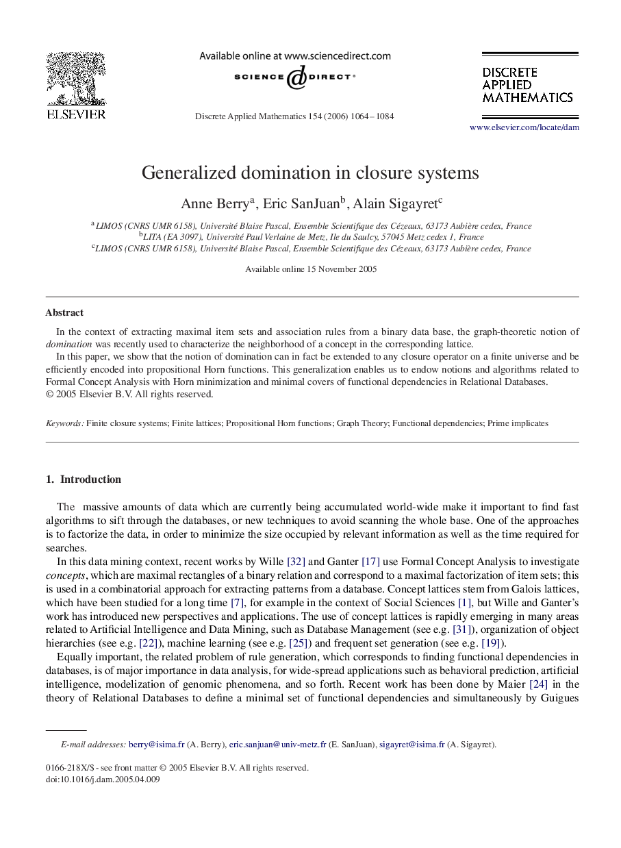 Generalized domination in closure systems