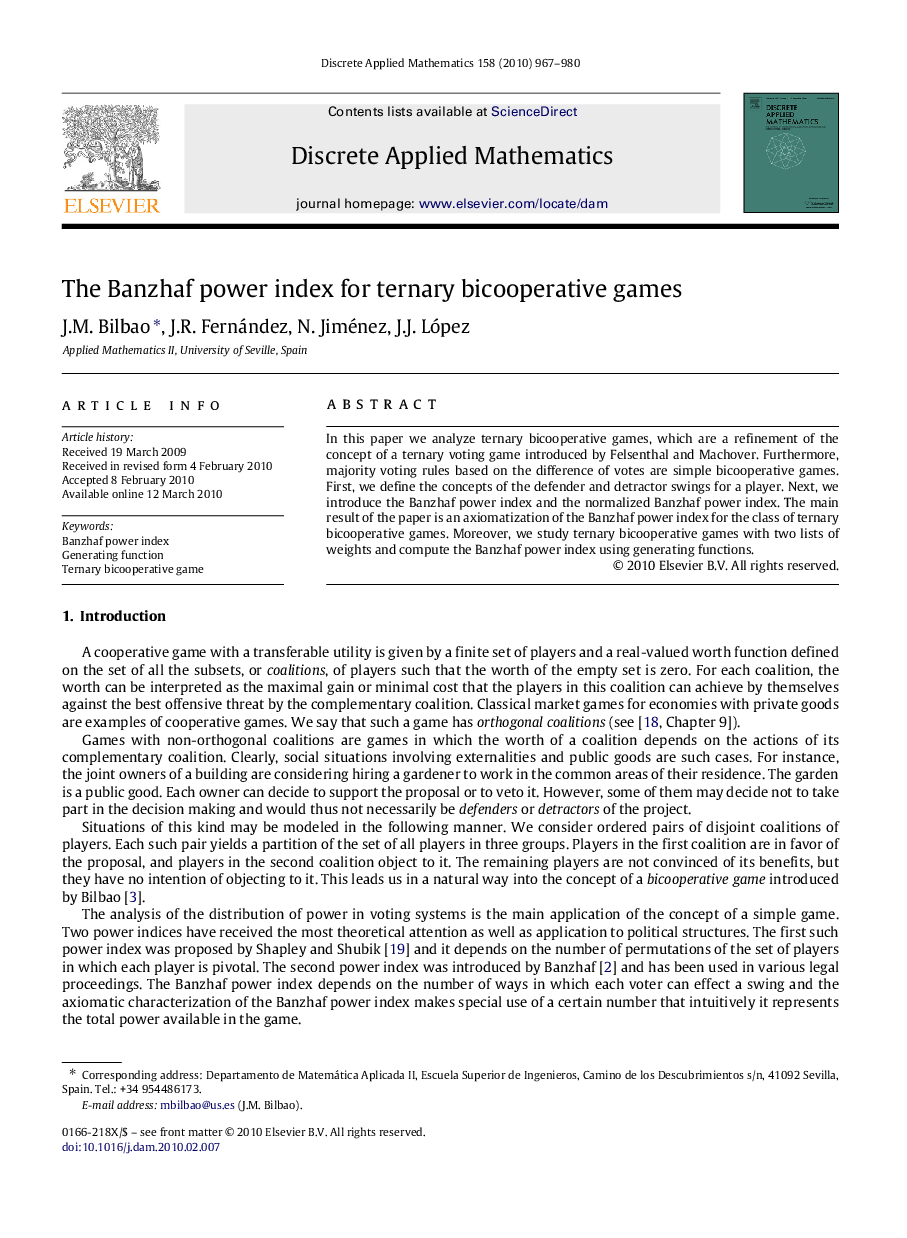 The Banzhaf power index for ternary bicooperative games