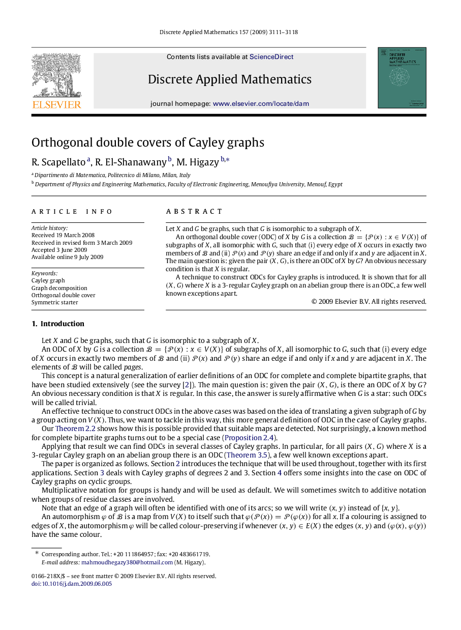 Orthogonal double covers of Cayley graphs