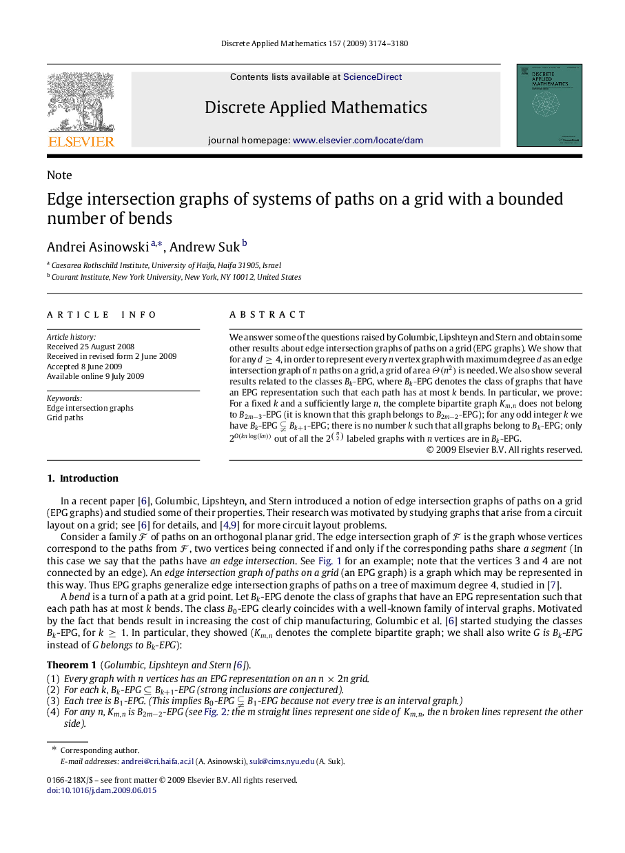 Edge intersection graphs of systems of paths on a grid with a bounded number of bends