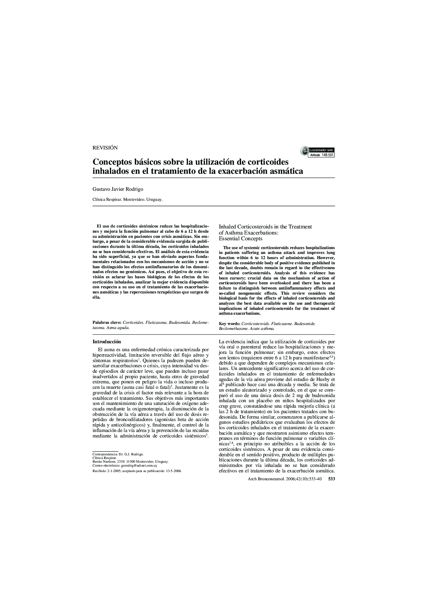 Conceptos básicos sobre la utilización de corticoides inhalados en el tratamiento de la exacerbación asmática