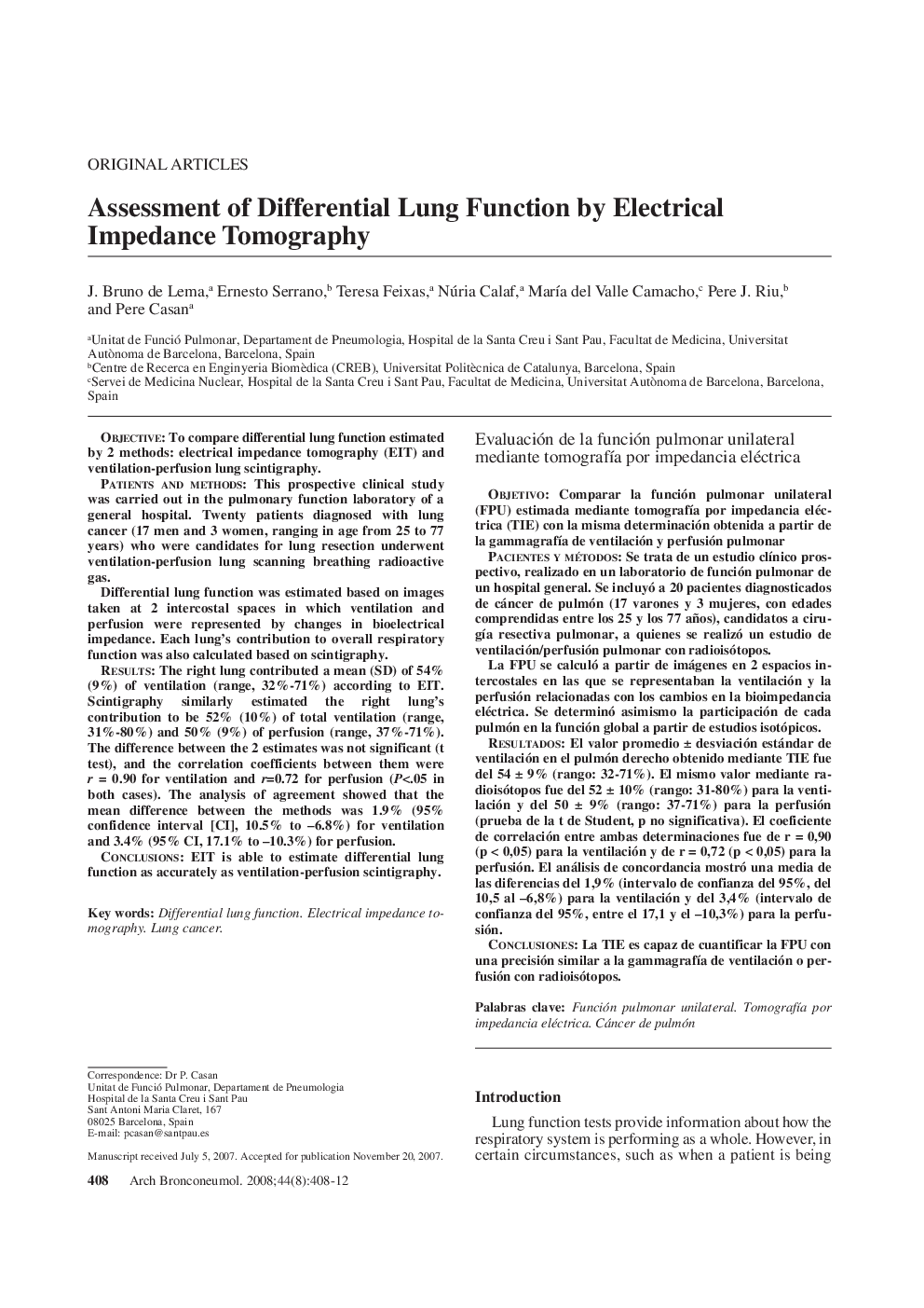 Assessment of Differential Lung Function by Electrical Impedance Tomography