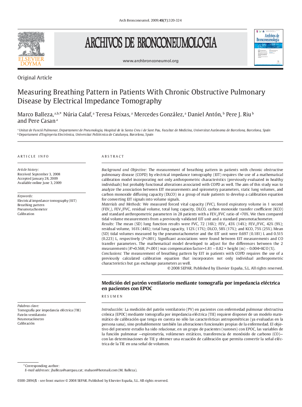 Measuring Breathing Pattern in Patients With Chronic Obstructive Pulmonary Disease by Electrical Impedance Tomography