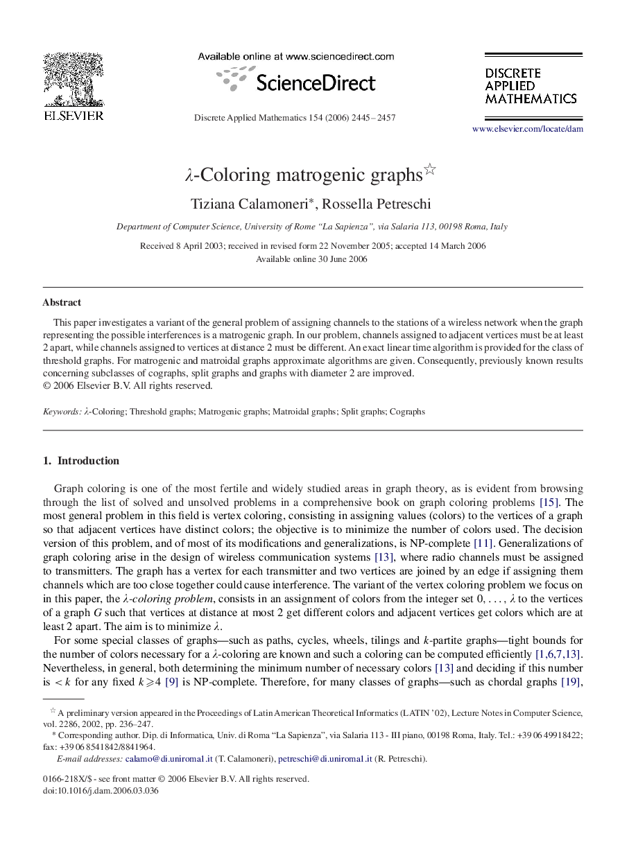 λλ-Coloring matrogenic graphs 