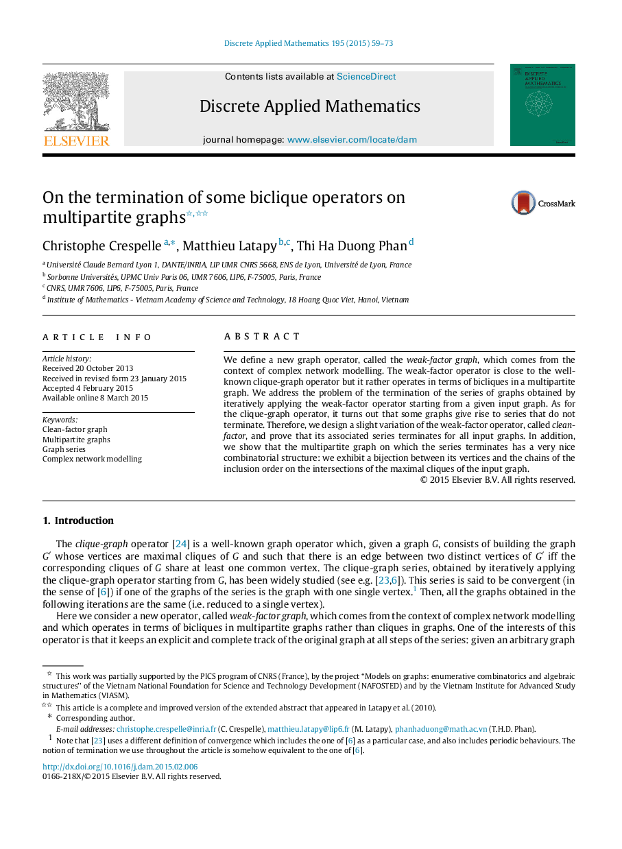 On the termination of some biclique operators on multipartite graphs 