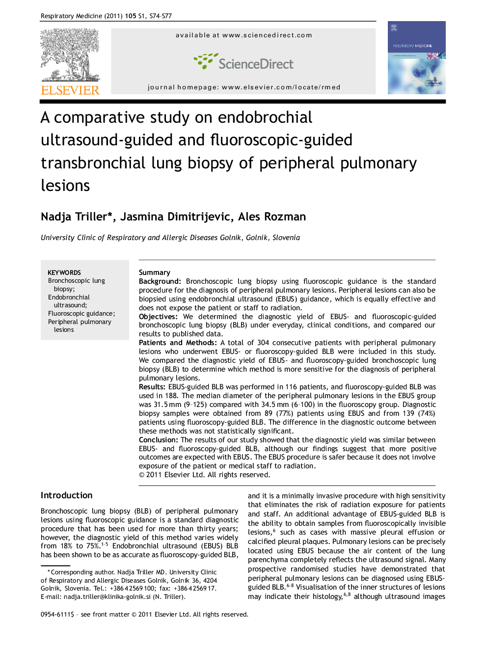 A comparative study on endobrochial ultrasound-guided and fluoroscopic-guided transbronchial lung biopsy of peripheral pulmonary lesions