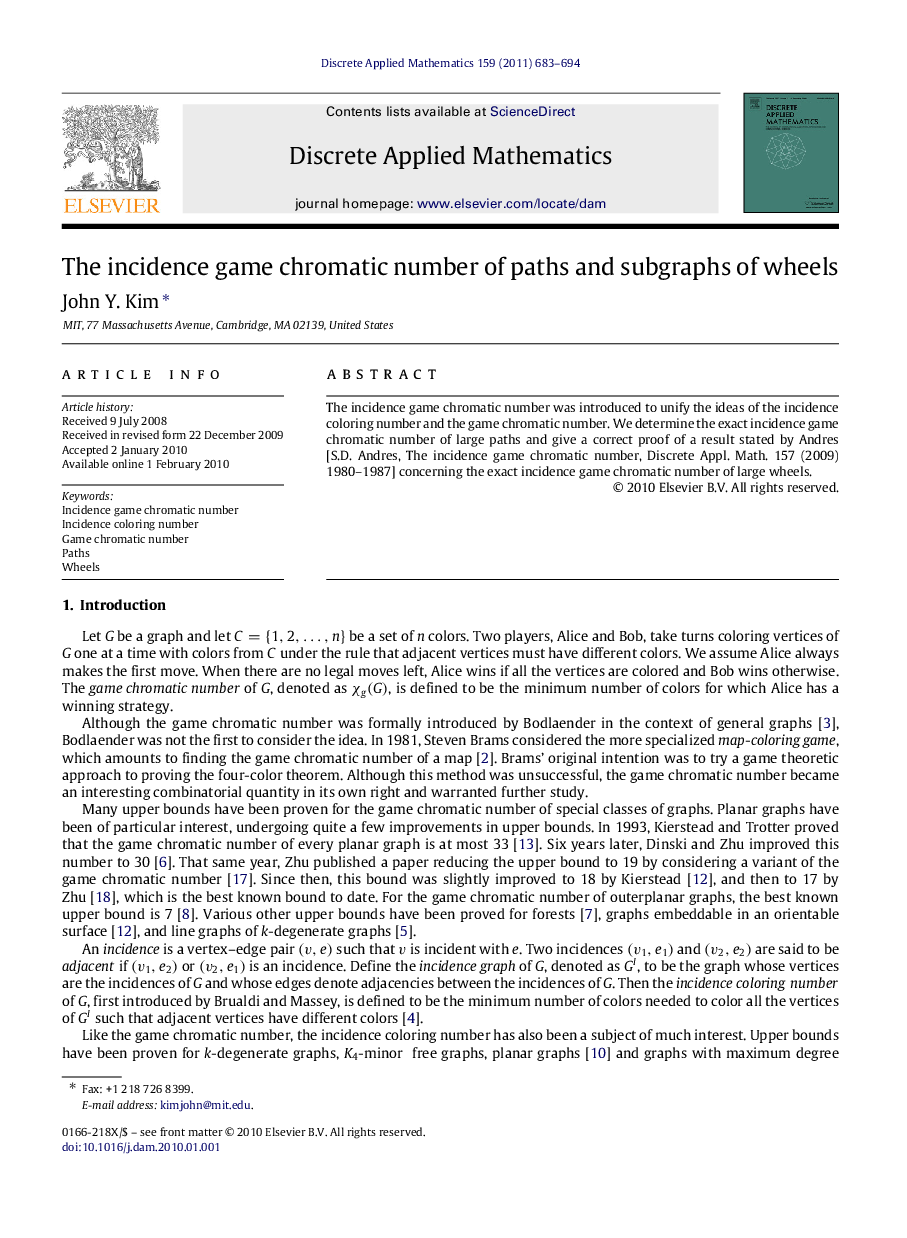 The incidence game chromatic number of paths and subgraphs of wheels