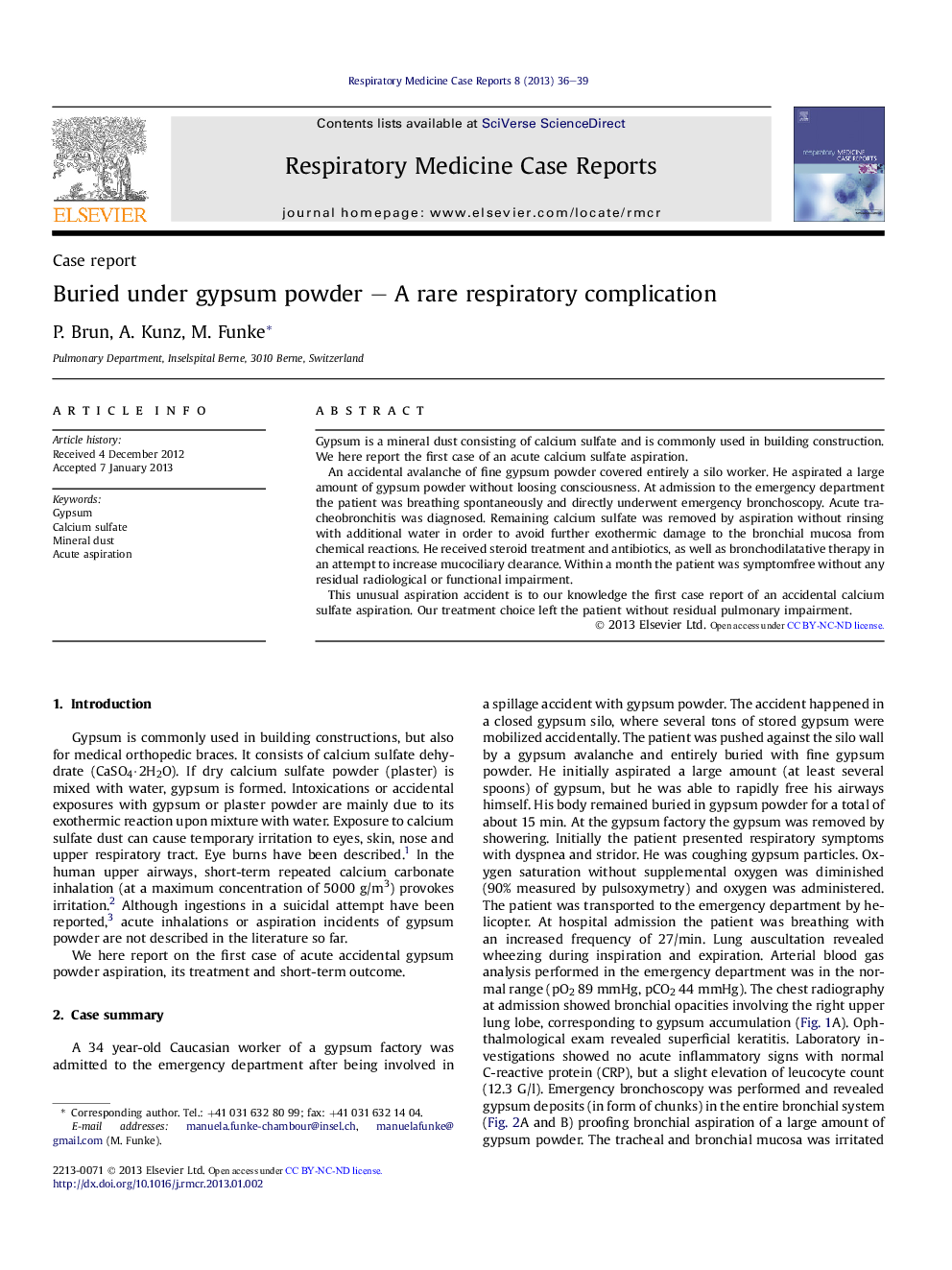 Buried under gypsum powder – A rare respiratory complication