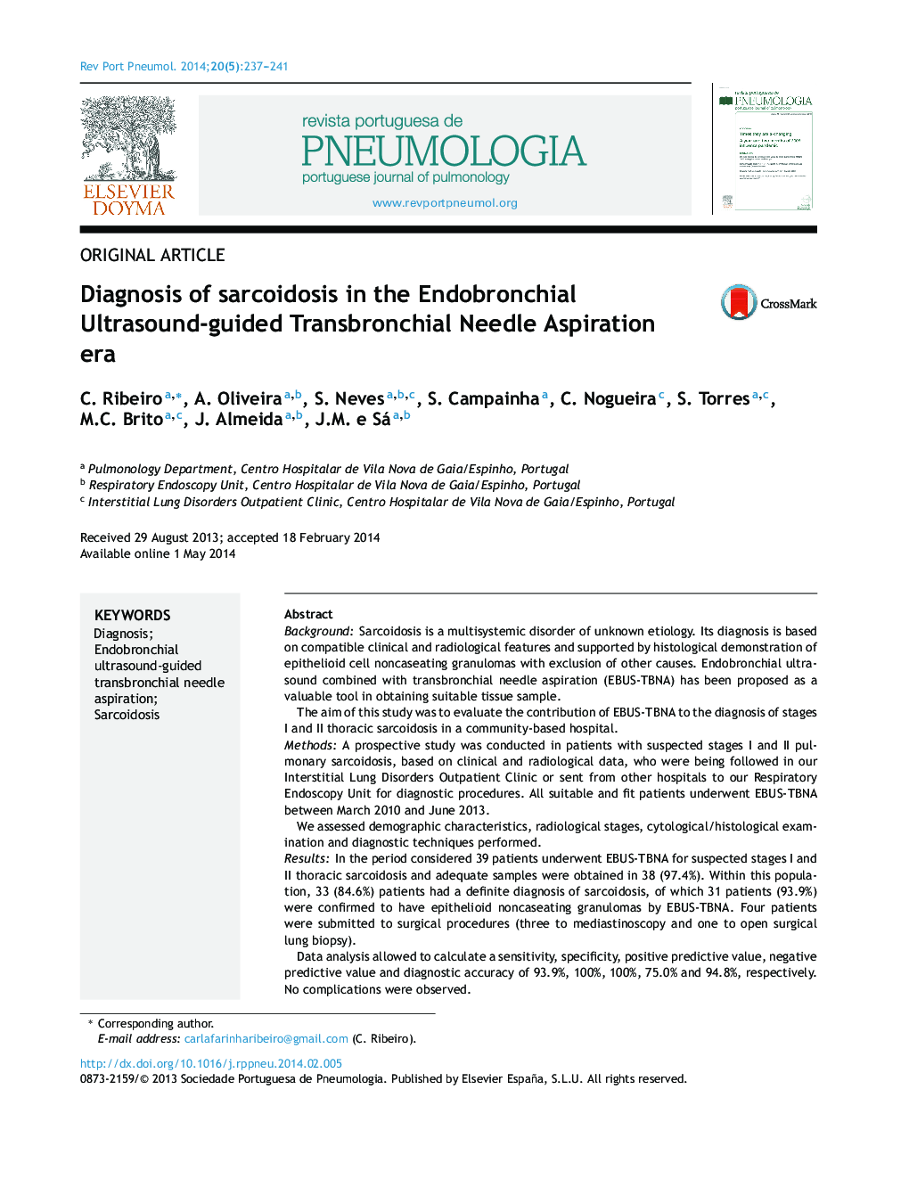 Diagnosis of sarcoidosis in the Endobronchial Ultrasound-guided Transbronchial Needle Aspiration era