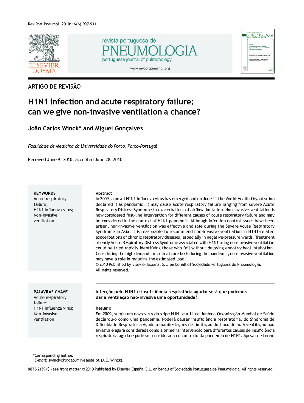 H1N1 infection and acute respiratory failure: can we give non-invasive ventilation a chance?