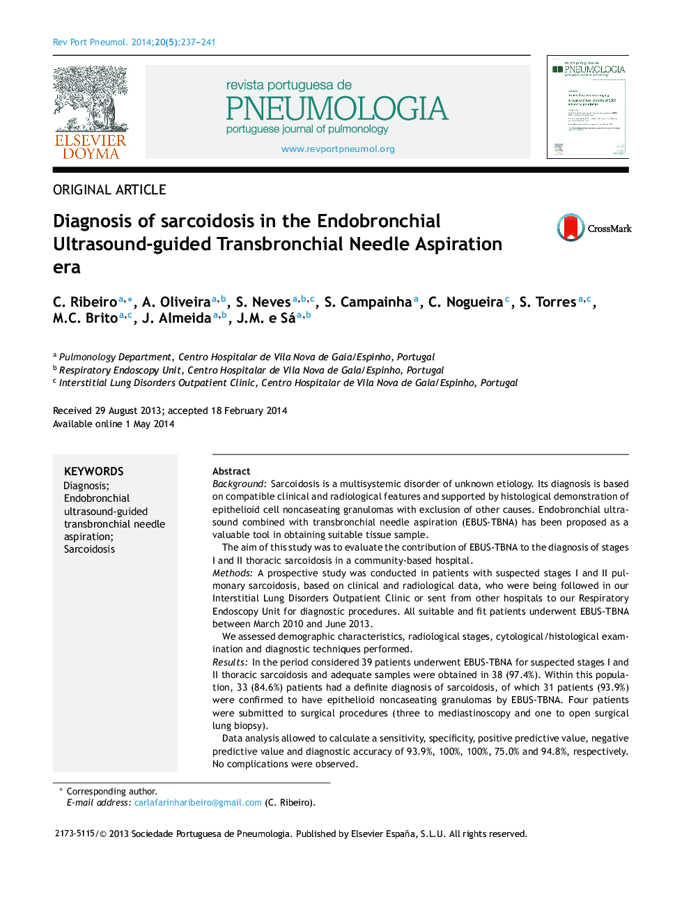 Diagnosis of sarcoidosis in the Endobronchial Ultrasound-guided Transbronchial Needle Aspiration era