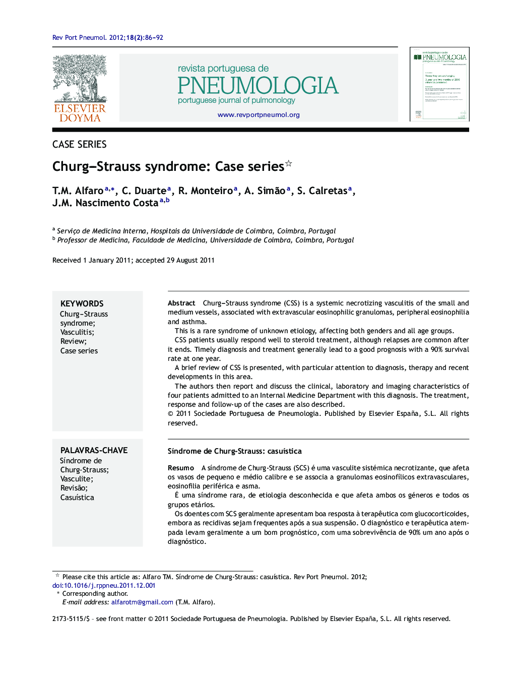 Churg–Strauss syndrome: Case series 