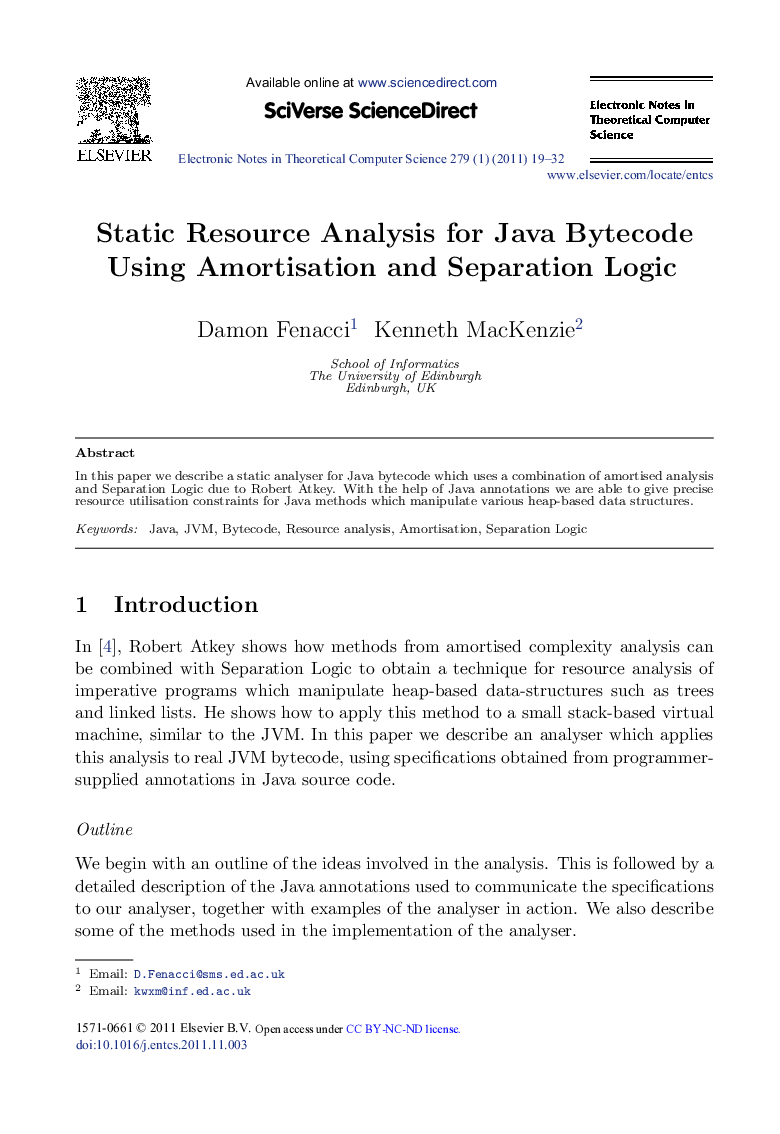 Static Resource Analysis for Java Bytecode Using Amortisation and Separation Logic