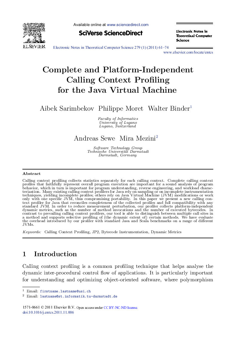 Complete and Platform-Independent Calling Context Profiling for the Java Virtual Machine