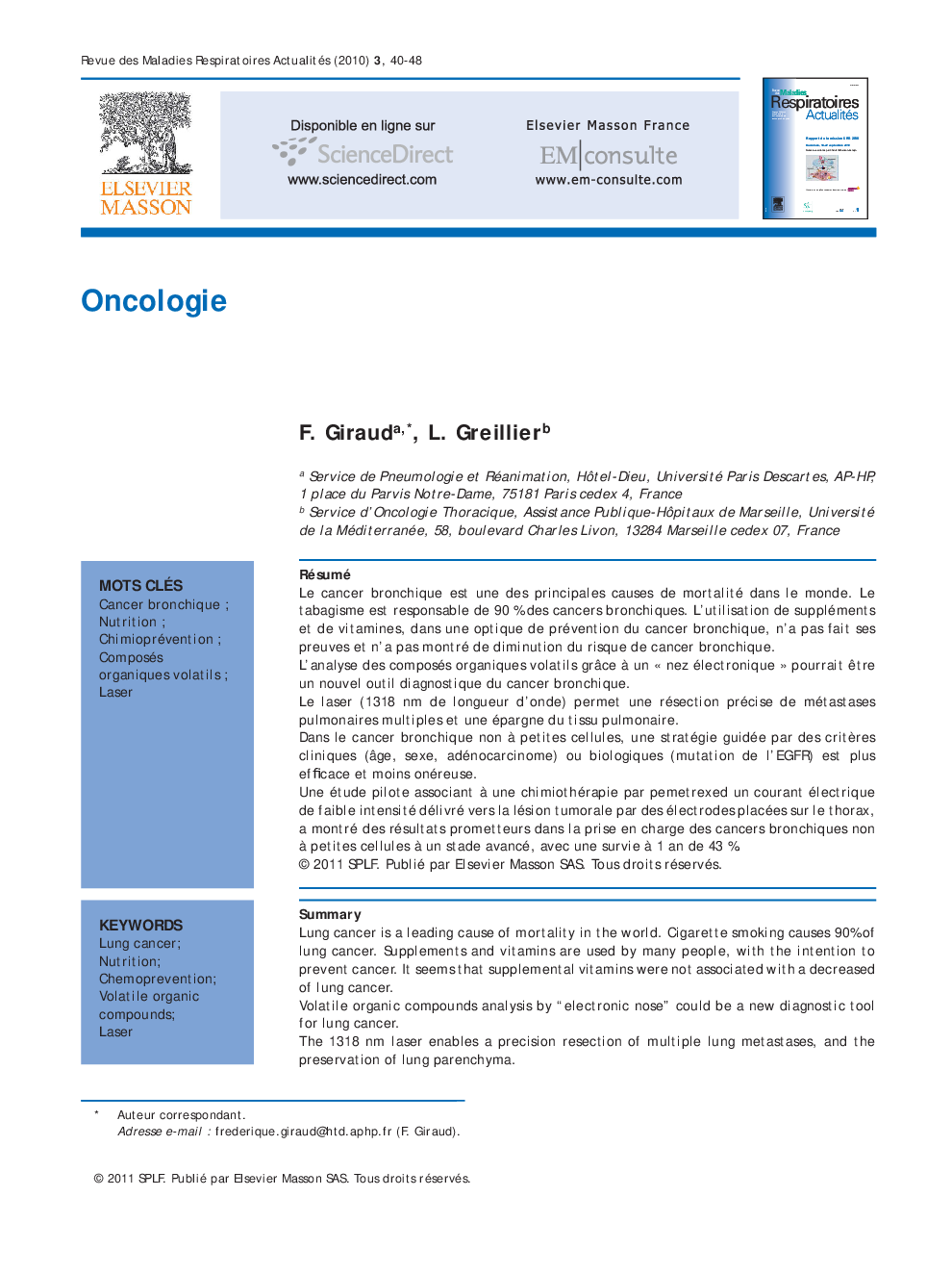 Oncologie
