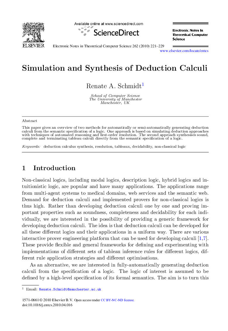 Simulation and Synthesis of Deduction Calculi