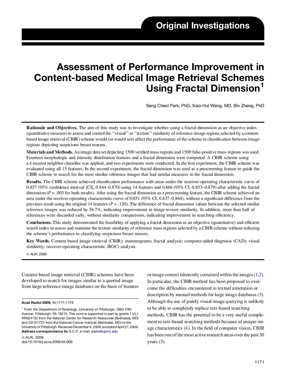 Assessment of Performance Improvement in Content-based Medical Image Retrieval Schemes Using Fractal Dimension