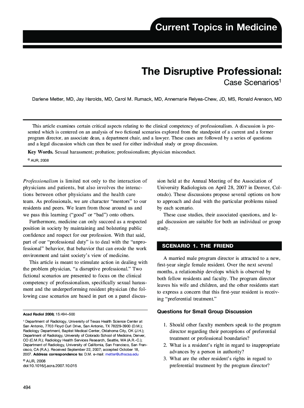 The Disruptive Professional