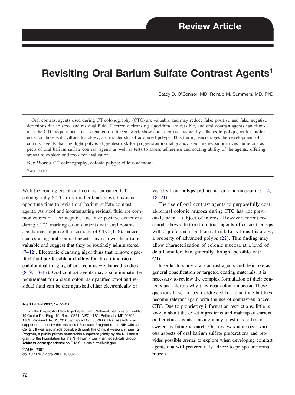 Revisiting Oral Barium Sulfate Contrast Agents