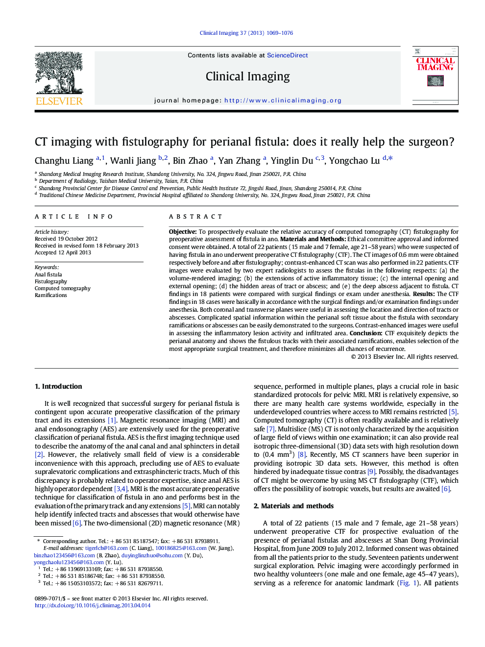 CT imaging with fistulography for perianal fistula: does it really help the surgeon?