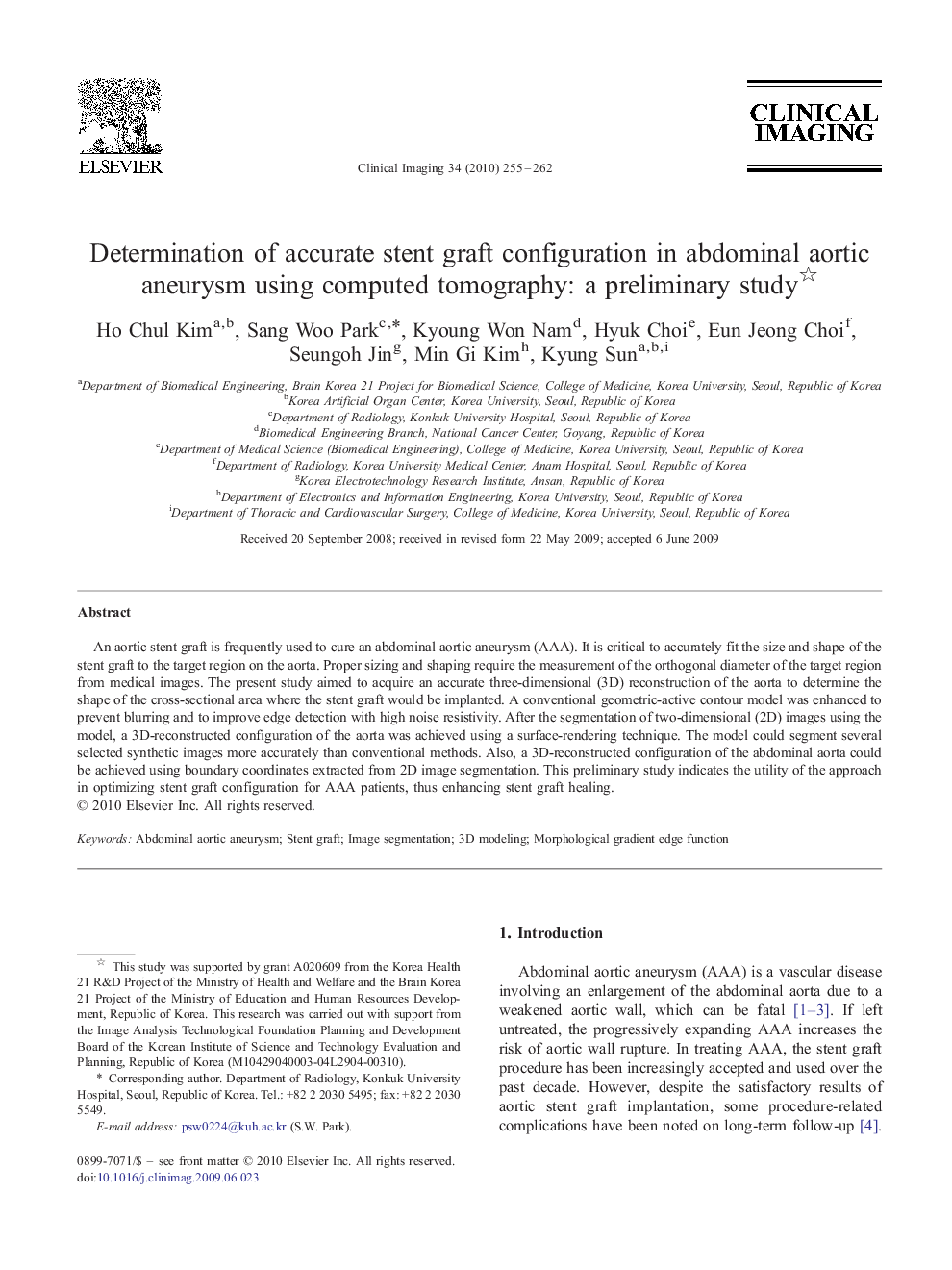 Determination of accurate stent graft configuration in abdominal aortic aneurysm using computed tomography: a preliminary study 