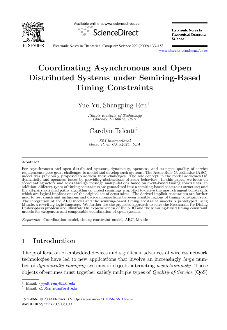 Coordinating Asynchronous and Open Distributed Systems under Semiring-Based Timing Constraints