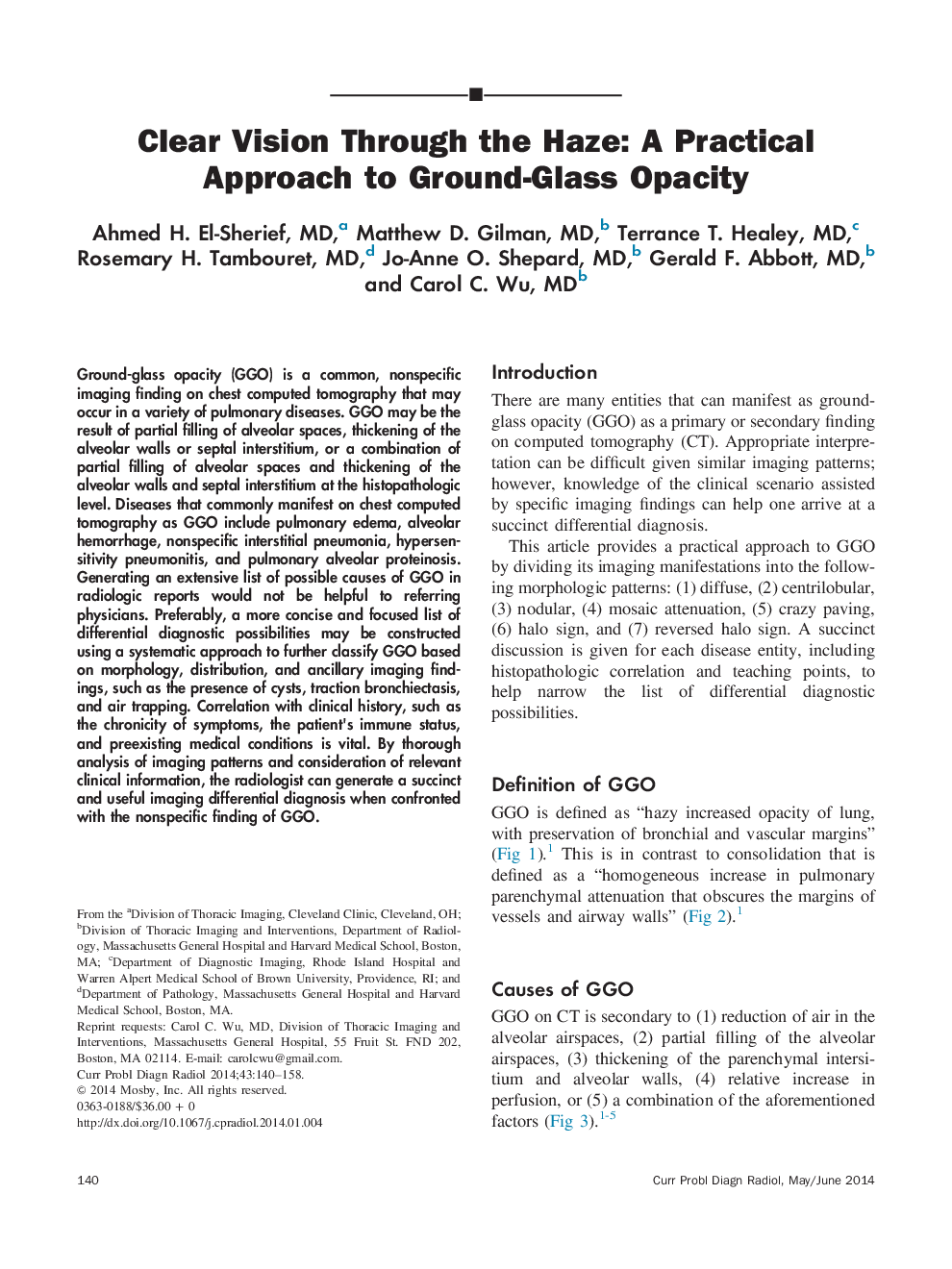 Clear Vision Through the Haze: A Practical Approach to Ground-Glass Opacity