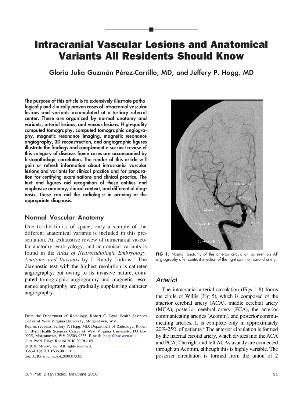Intracranial Vascular Lesions and Anatomical Variants All Residents Should Know