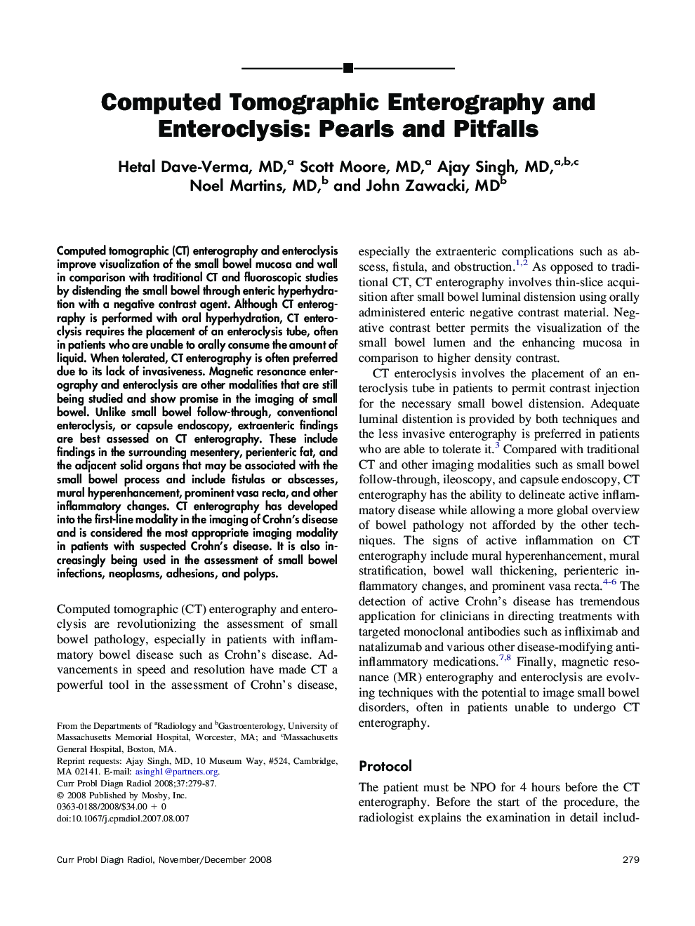 Computed Tomographic Enterography and Enteroclysis: Pearls and Pitfalls