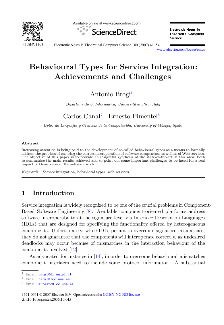 Behavioural Types for Service Integration: Achievements and Challenges