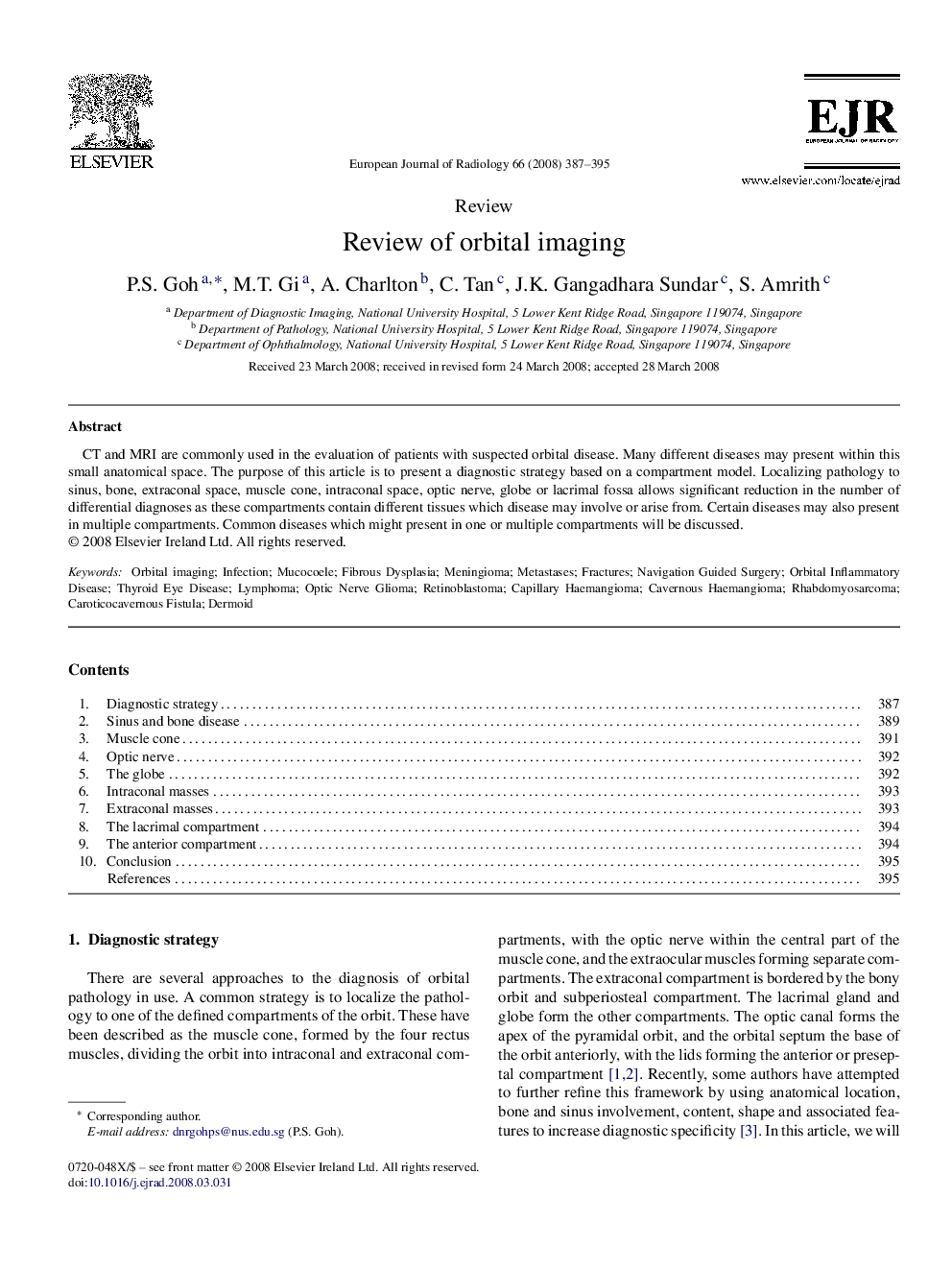 Review of orbital imaging