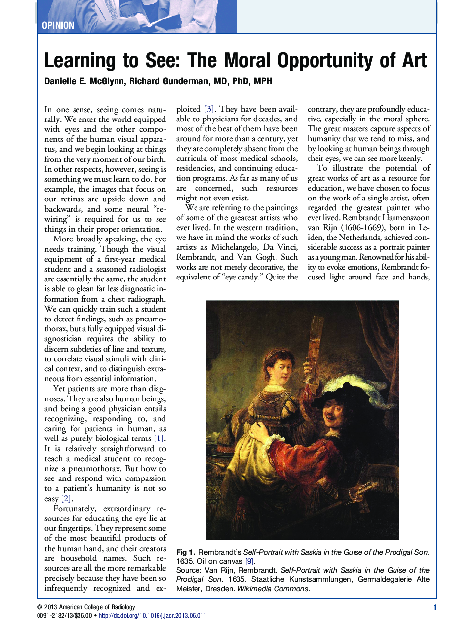 Learning to See: The Moral Opportunity of Art