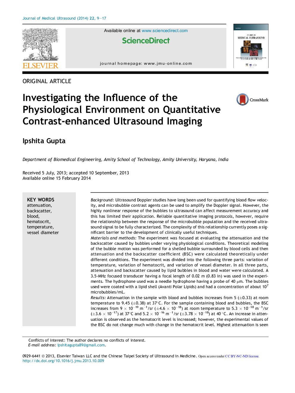 Investigating the Influence of the Physiological Environment on Quantitative Contrast-enhanced Ultrasound Imaging 