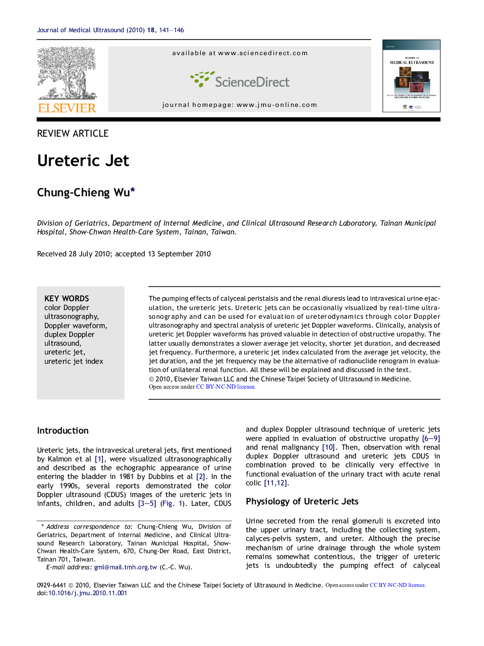 Ureteric Jet