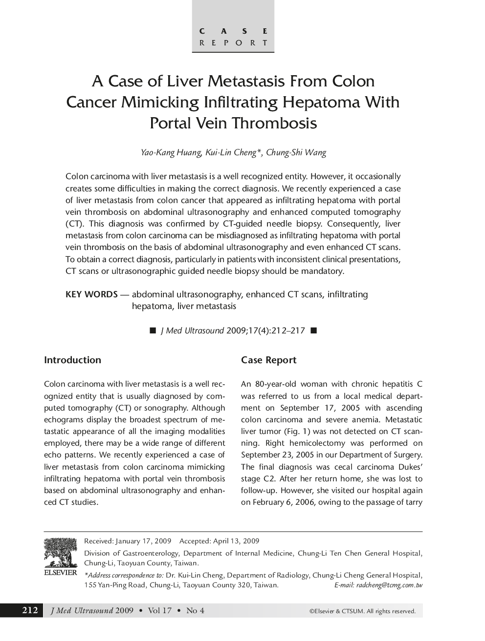 A Case of Liver Metastasis From Colon Cancer Mimicking Infiltrating Hepatoma With Portal Vein Thrombosis