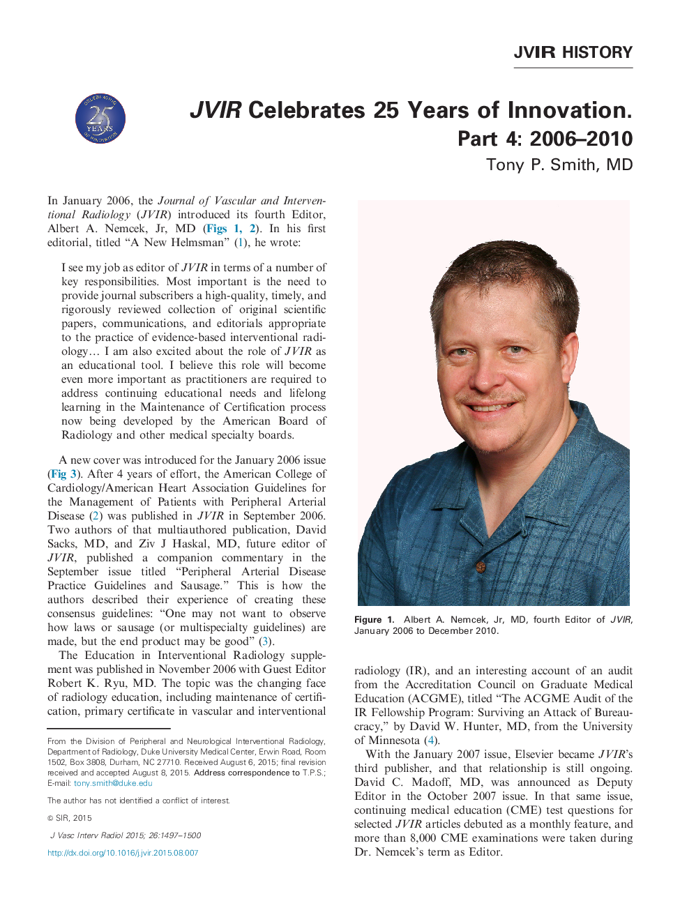 JVIR Celebrates 25 Years of Innovation.