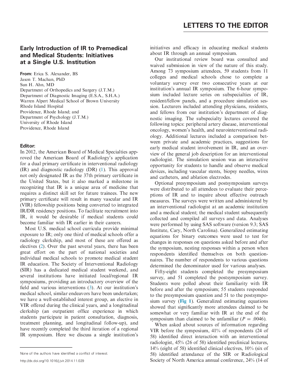 معرفی زودهنگام به دانشجویان پیش دبستانی و پزشکی: ابتکارات در یک موسسه واحد در ایالات متحده 