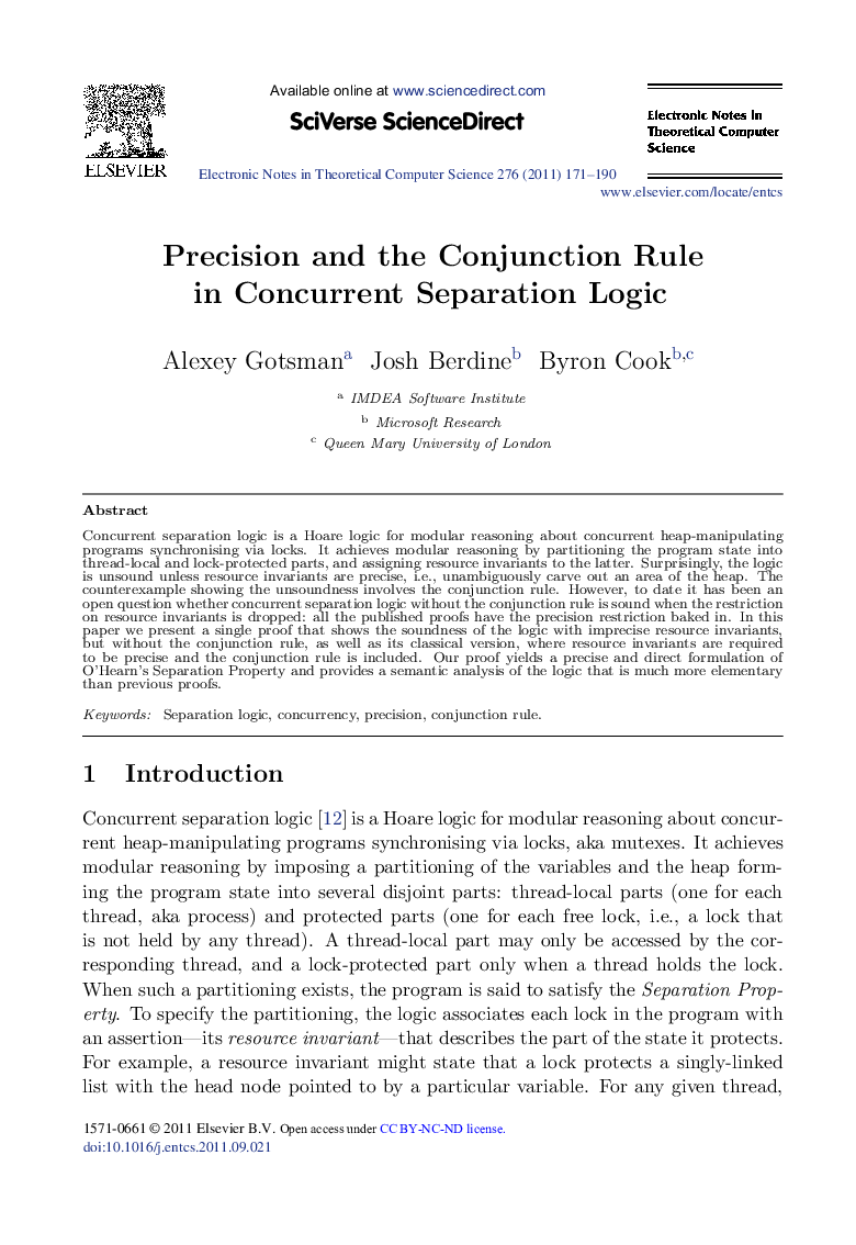 Precision and the Conjunction Rule in Concurrent Separation Logic