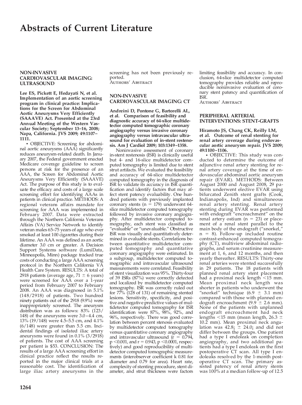 Abstracts of Current Literature