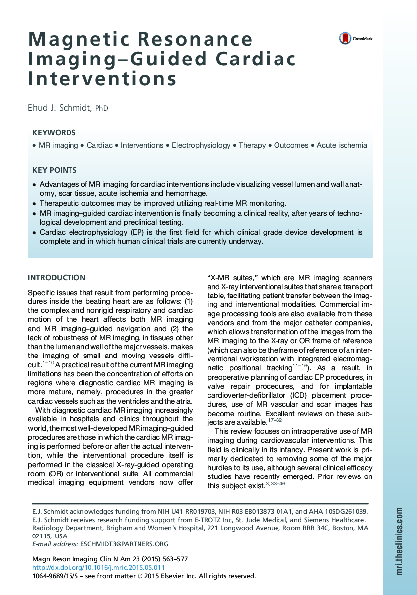 Magnetic Resonance Imaging-Guided Cardiac Interventions