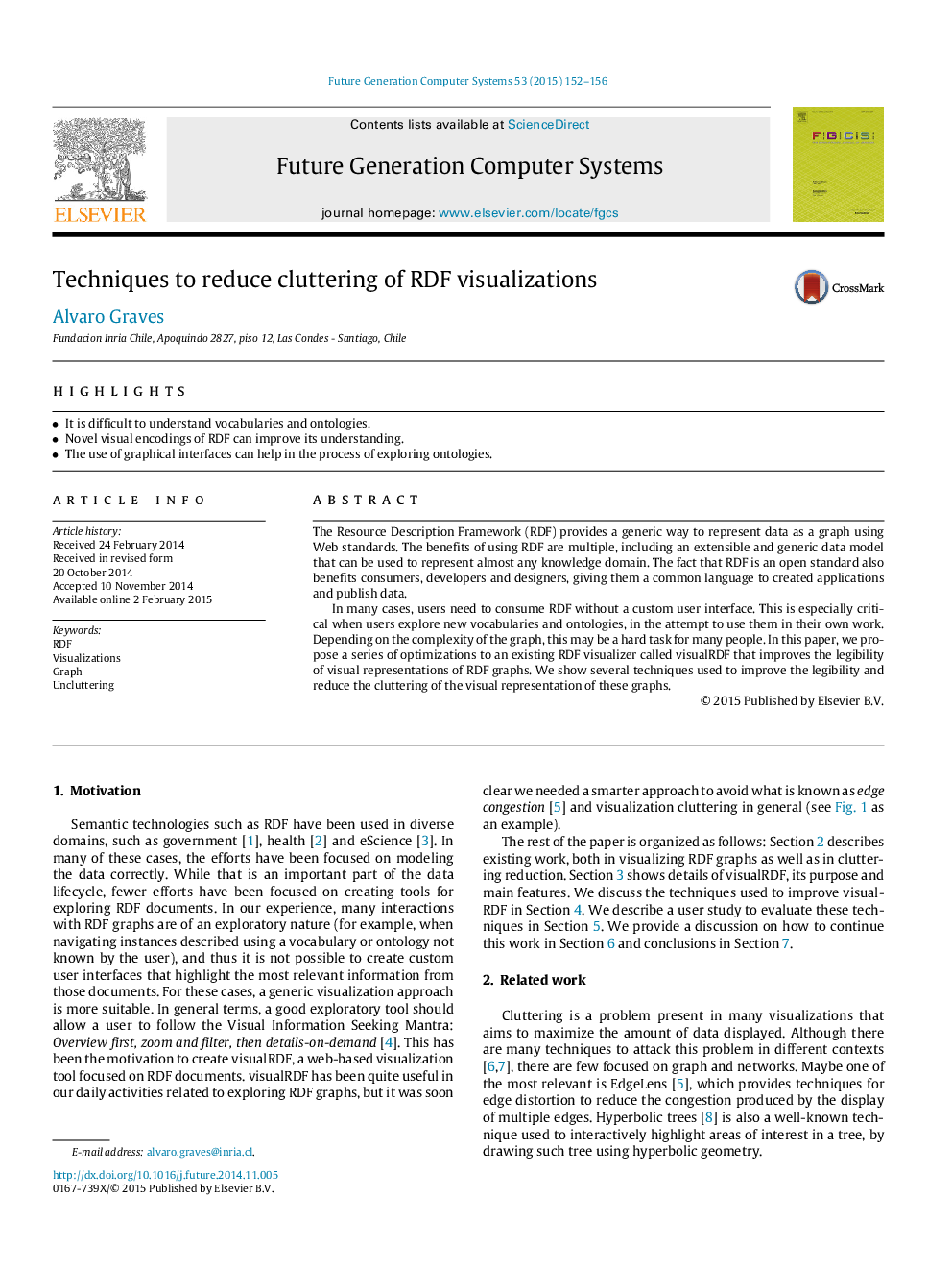 Techniques to reduce cluttering of RDF visualizations