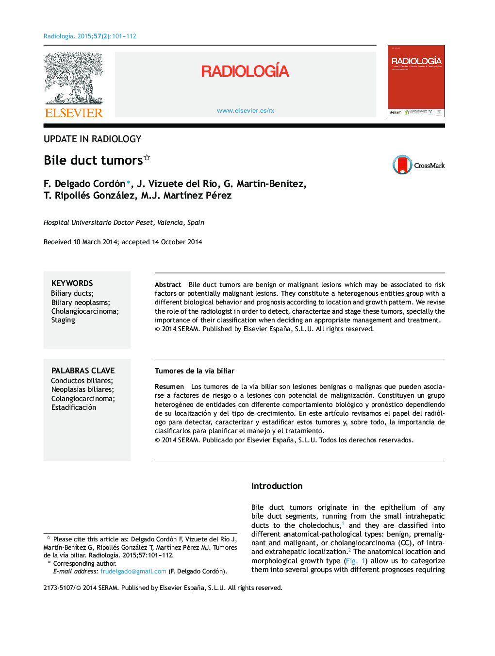 Bile duct tumors 