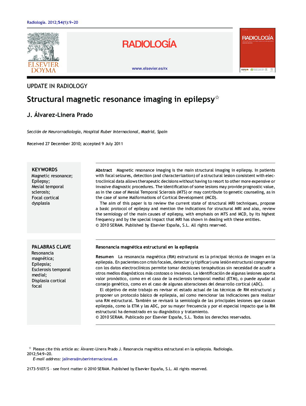 Structural magnetic resonance imaging in epilepsy 